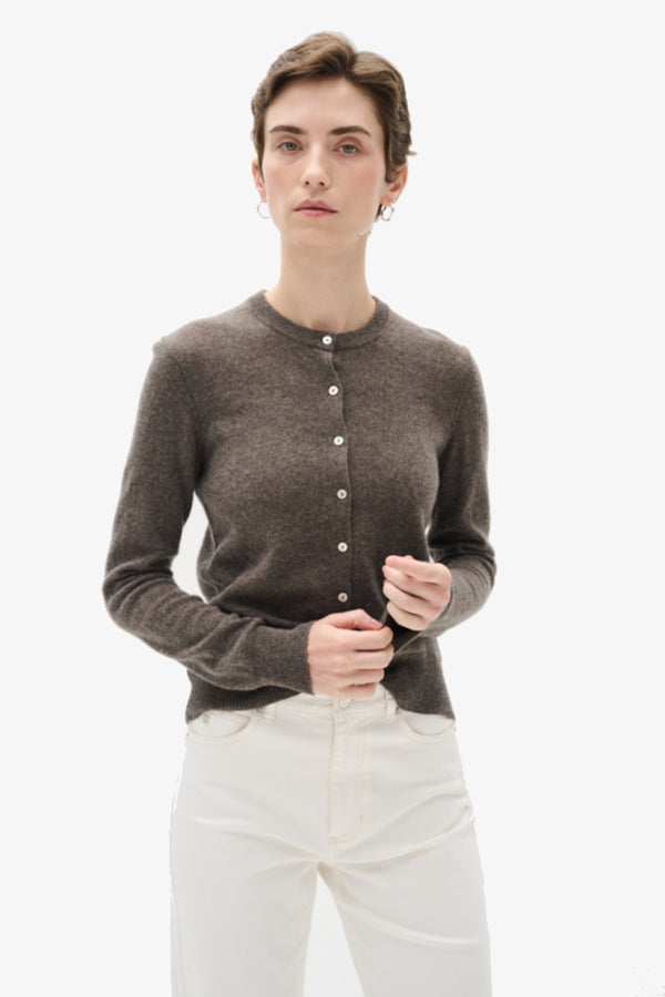 LUKKAIW CARDIGAN -Brown