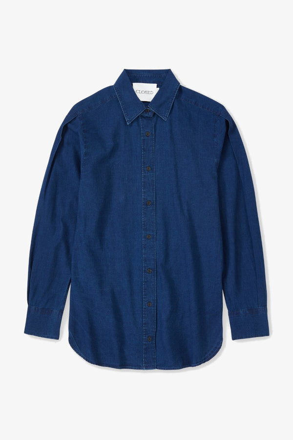 Cotton shirt Bluse -Dark Blue