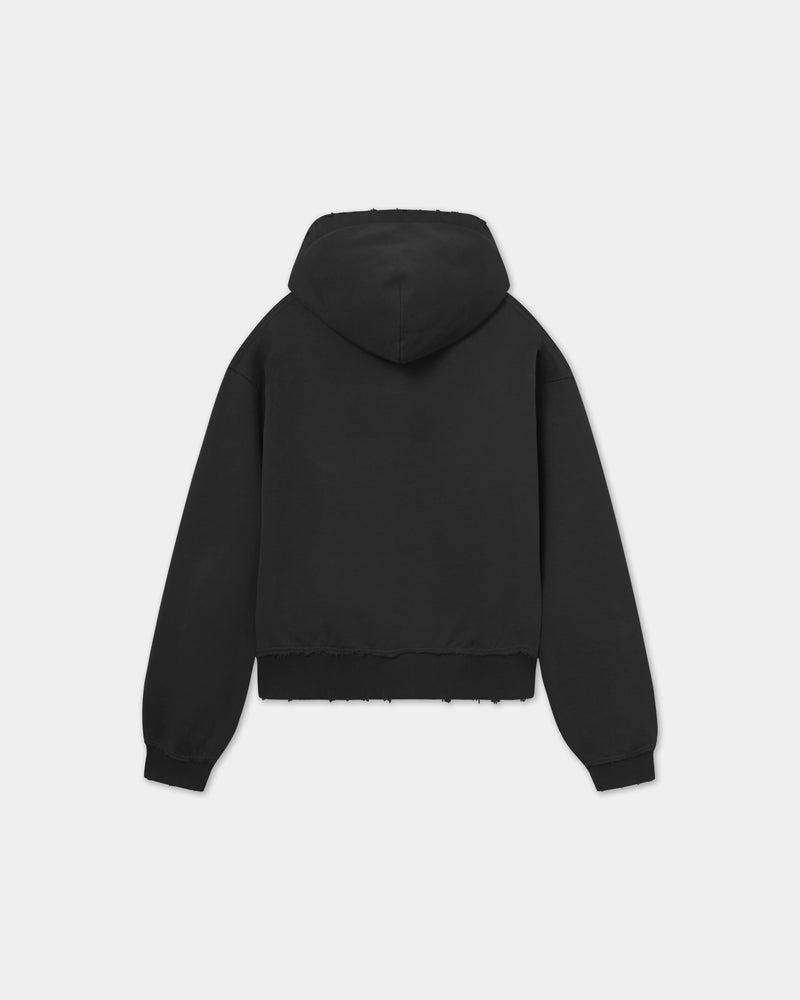 Zip Hoodie -Vintage Black